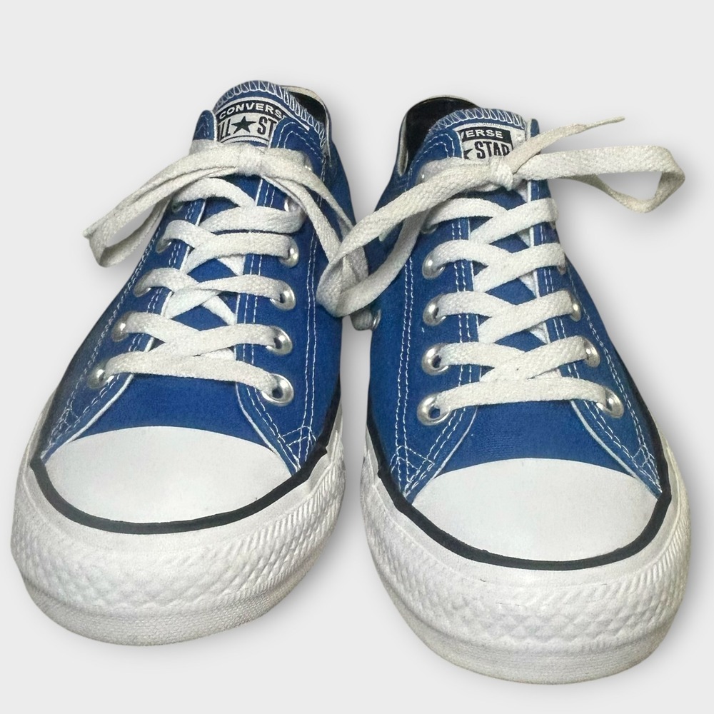 Converse Chuck Taylor All Star Low Blue Canvas Sneakers 135514F Mens 7 Wmns 9 - Picture 2 of 7